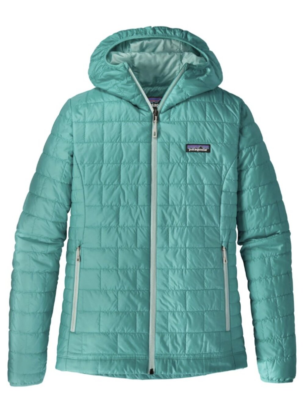 Patagonia Women's Nano Puff Hoody Jacket Strait Blue Full Zip PrimaLoft Medium